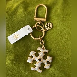 Tory Burch Kira Mosaic Pearl Key Chain/Bag Charm